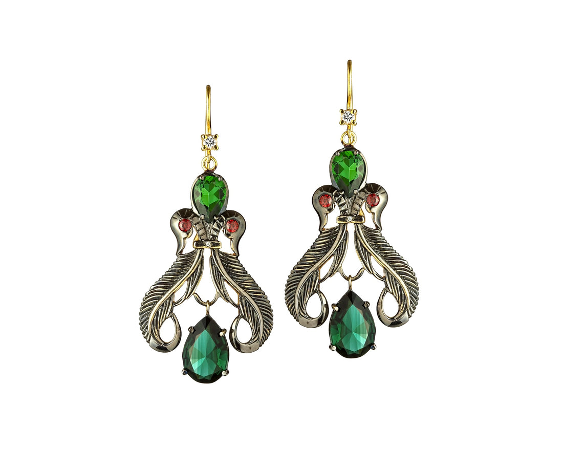 Peacock Feather Earrings