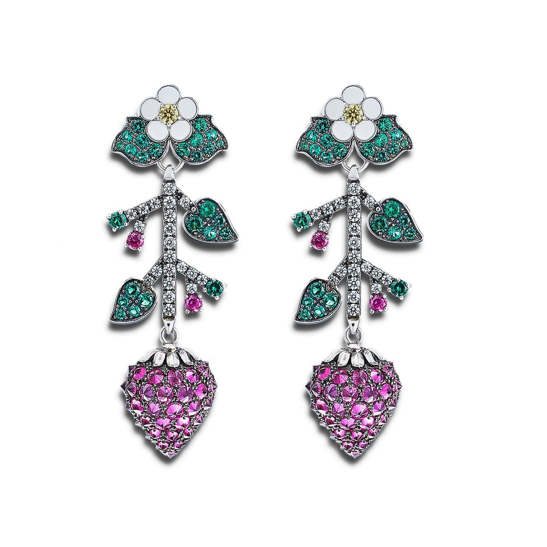 Raspberry Earrings