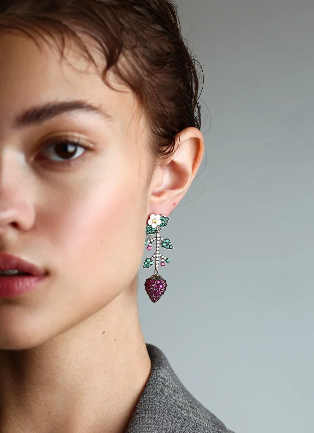 Raspberry Earrings