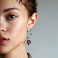 Raspberry Earrings