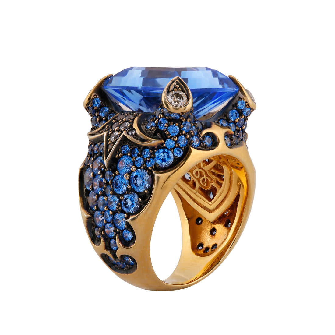 Emerald Flower Ring