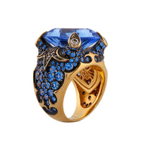 Emerald Flower Ring