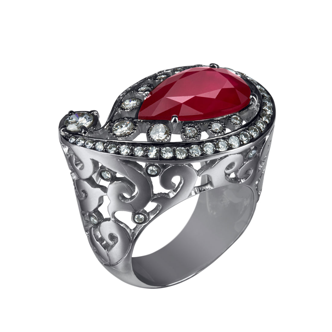 Ruby Drop Ring