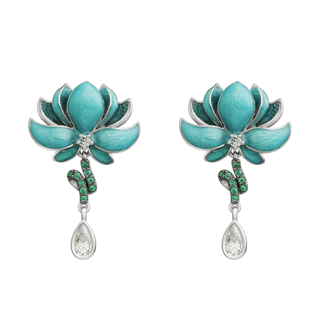 Small Lotus Earrings