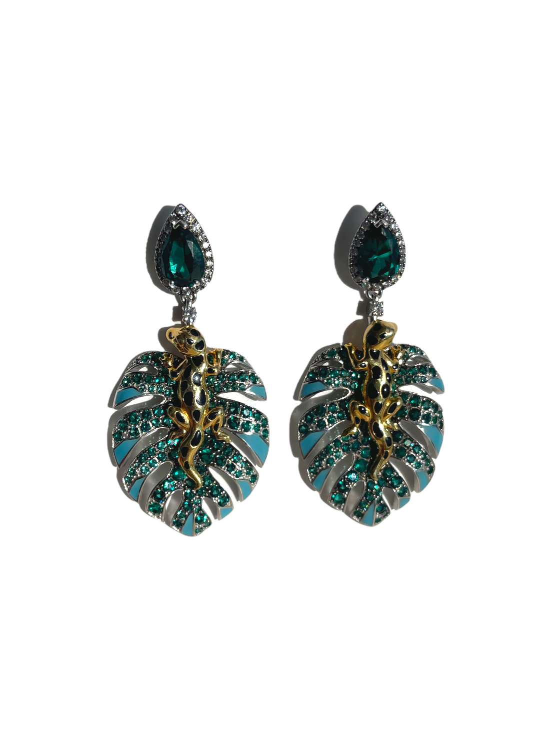 Gecko Leaf Earrings