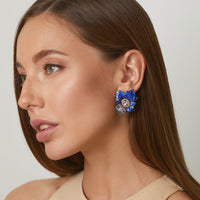 Enamel Flower Earrings