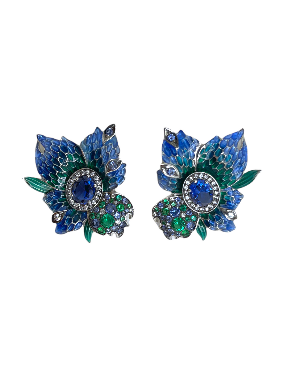 Enamel Flower Earrings