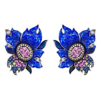 Enamel Flower Earrings