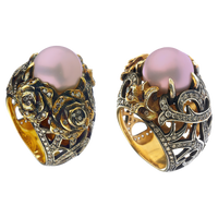 Pearl and Roses Ring