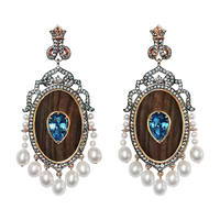 Wooden Pearl Earrings