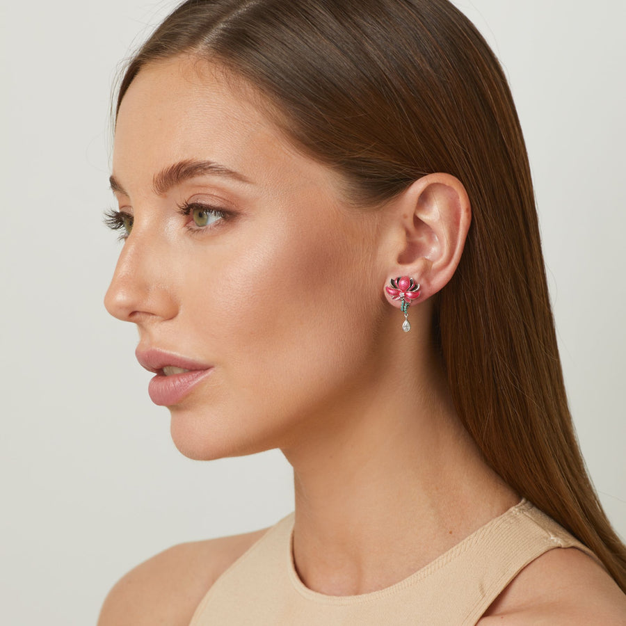 Small Lotus Earrings